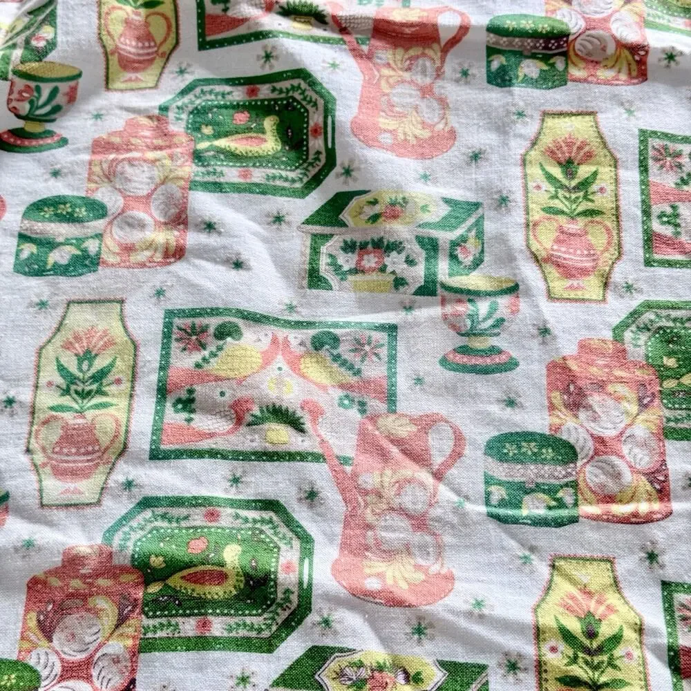 VTG MCM White Yellow Range Green Floral 64